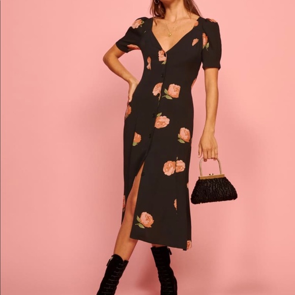 NWT Reformation Britt floral midi dress - Picture 1 of 4